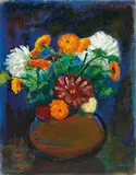 Hung Jui-lin, Flower, Oil on canvas mounted onto wooden board