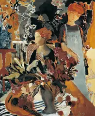 Xia Junna, Flowers Talk, 1999, Oil on canvas