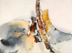 Abstract  I by Chuang Che, 1984, Oil on canvas, sold Jun 2019
