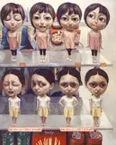 New sale-chan and Sale product-chan by Jaro a.k.a Hiroyuki Matsuda, 2008, Mixed media on canvas, sold Jun 2022