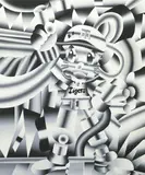 Geoffrey Bouillot, Go Tigers!, 2021, Acrylic on canvas