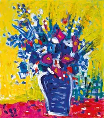 Tran Luu Hau, Flowers, 2002, Oil on canvas