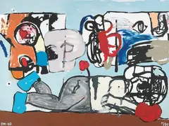 Sleeper by Eddie Martinez, 2020, Lithograph, edtition no. 13/30, offered Dec 2022