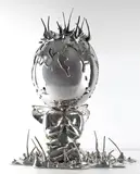 Liao Yibai, Sansan - Meditation, 2008, Stainless steel, edition no. 5/8