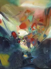 Chu Teh-chun, Instants d'allégresse, 1992, Oil on canvas