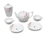Zhou Chunya & Meissen®, Green Dog, Floral Spray Tea Set and Vase ( a set of 4 ), Porcelain, edition no. 83/299