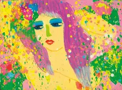 Walasse Ting, Love Me?, 1985, Acrylic on canvas