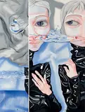 Xiong Yu, Falling Leaves (diptych), 2003, Oil on canvas