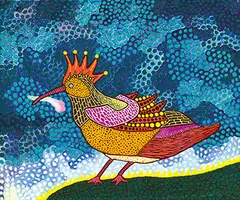Yayoi Kusama, Bird, 1989, Acrylic on canvas