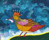 Bird by Yayoi Kusama, 1989, Acrylic on canvas, sold Nov 2015