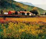 Yang Hsing-sheng, Sesame Farm (I-lan County), 1997, Oil on canvas