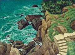 Spring Tides by Lien Chien-hsing, 1992, Oil on canvas, sold Jun 2010