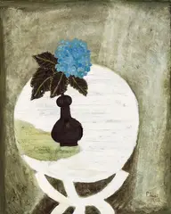 Dong Shawhwei, Blue Hydrangeas, 2013, Oil on canvas