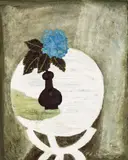 Dong Shawhwei, Blue Hydrangeas, 2013, Oil on canvas
