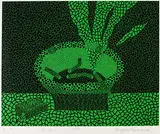Ashtray by Yayoi Kusama, 1988, Print, edition of 50 E.A., sold Dec 2017