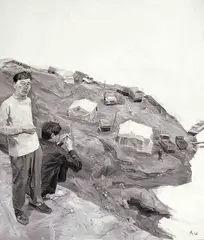 Luo Qing, Watching, 2006, Oil on canvas