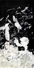 Blowing in the Wind by Xiong Yu, 2007, Oil on canvas, sold Dec 2010