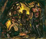 Chiang Jui-Keng, Miners, 1967, Oil on canvas
