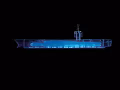 Hui Li, Buddhist Altar, 2004, Acrylics, neon lamp, stainless steel, edition no. 5/8