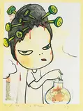 Goldfish (In the floating world) by Yoshitomo Nara, 1999, Print, edition no. 48/50, sold Dec 2017