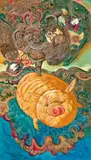 Chen Liu, The Celestial Series - Ride on the Flying Pig, 2007, Oil on canvas