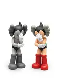 Kaws, Astro Boy (Red, Gray) (a set of 2), 2012, Painted cast vinyl Edition of 500