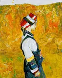 Luo Erchun, An Aboriginal Little Lady, 2007, Oil on canvas