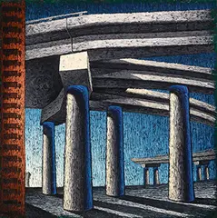 Lu Hsien ming, Forked Bridge, 1994, Oil on canvas