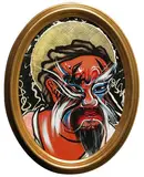 J. C. Kuo, Totem and Taboo -Laozi, 2003, Mixed media canvas mounted onto board