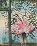 Michel Henry, Les Pivoine Odoratus, Oil on canvas