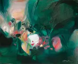 Le solide et le suave by Chu Teh-chun, 1993, Oil on canvas, sold Dec 2014