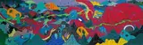 The End of Deep Sleep Mode (four-panel polyptych) by Chang Teng-Yuan, 2020, Acrylic on canvas, offered Dec 2024