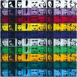 Portraits of the Artists by Andy Warhol, 1967, One hundred polystyrene boxes in ten colors silkscreened, framed, edition no. AP, edition of 200, sold Jul 2020