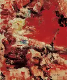 Red Rocks by Zhou Chunya, 1994, Oil on canvas, sold Dec 2008