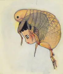 Mijinko Hat by Aya Takano, 1999, Acrylic on canvas, sold Jun 2022