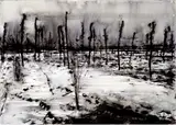 Xu Jiang, Snowy Mound (polyptych), Watercolor on paper