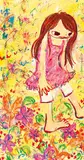 Little Girl Wearing Red Dress by Ayako Rokkaku, 2007, Acrylic on canvas, sold Jun 2017
