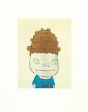 Yoshitomo Nara, Y.N. (Self-portrait), 2002, Etching and aquatint printed in colors, edition 34/35