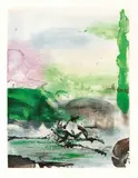 Randonnées (Rambles) by Zao Wou-ki, 1974, Etching with aquatint, edition 27/125, sold Dec 2018