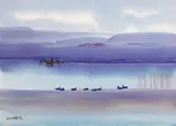 Hsieh Hsiao-De, Landscape, 2011, Watercolor on paper