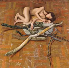 Makoto Ogiso, Invisible Moment, 2006, Oil and acrylic on cotton cloth, wood
