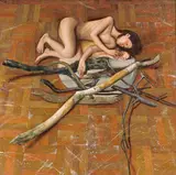 Makoto Ogiso, Invisible Moment, 2006, Oil and acrylic on cotton cloth, wood