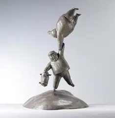 Qu Guangci, Even Pets Ascend to Heaven with Taoist Immortal, 2006, Bronze, edition no. 6/7