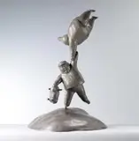 Qu Guangci, Even Pets Ascend to Heaven with Taoist Immortal, 2006, Bronze, edition no. 6/7