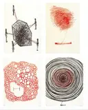 Chiharu Shiota, Follow the Line; Relationality; Relation; Connection to the Universe (a set of 4), 2017; 2018 ; 2020, Lithograph, A.P 3/5; 40/50; 19/40; 18/40