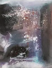 Abstract by Chen Ting-Shih, 1986, Acrylic on paper, offered Dec 2016