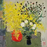Spring Flowers by Pang Jiun, 2009, Oil on canvas, sold Nov 2012