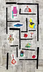 Wang Huaiqing, Imperial Porcelains, 2009, Oil and mixed media on canvas