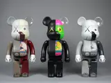 Kaws, Dissected Companion: Bearbrick 1000% (Brown, Black, Grey) (a set of 3), 2008; 2010, Mixed media, vinyl, edition of 500