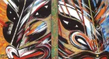 J. C. Kuo, Mixed Image: Sculpted Images, 1995, Mixed media on canvas